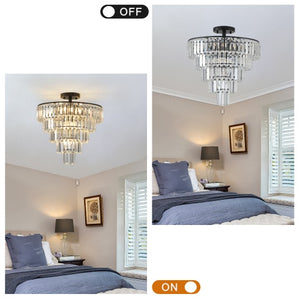 Charcoal Brilliance Crystal Chandelier