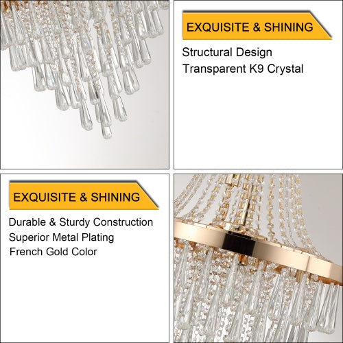 Golden Elegance Crystal Chandelier