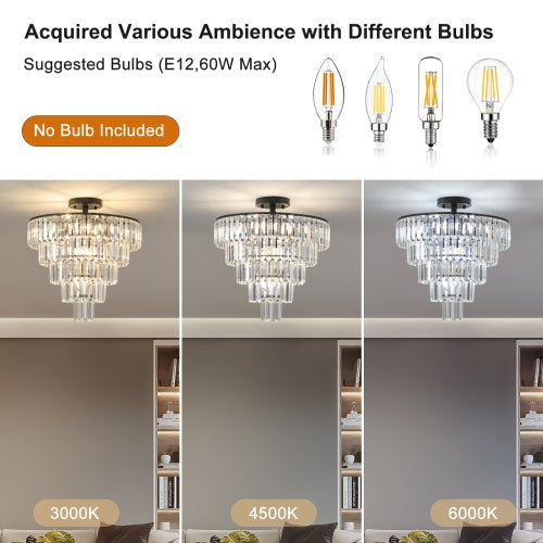 Charcoal Brilliance Crystal Chandelier