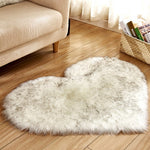 Plush Heart Shaped Carpet Non-Slip Mat Fluffy Rug Floor Mat Blanket Sofa Cushion Foot Pad Carpets For Living Room Home Decor