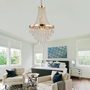 Golden Elegance Crystal Chandelier