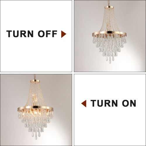 Golden Elegance Crystal Chandelier