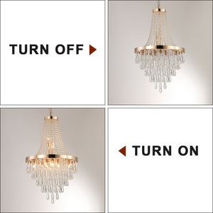 Golden Elegance Crystal Chandelier