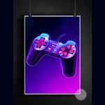 Retro Neon Game Poster Canvas Painting