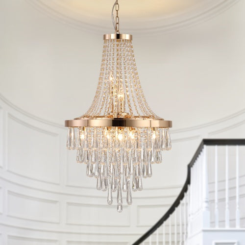 Golden Elegance Crystal Chandelier