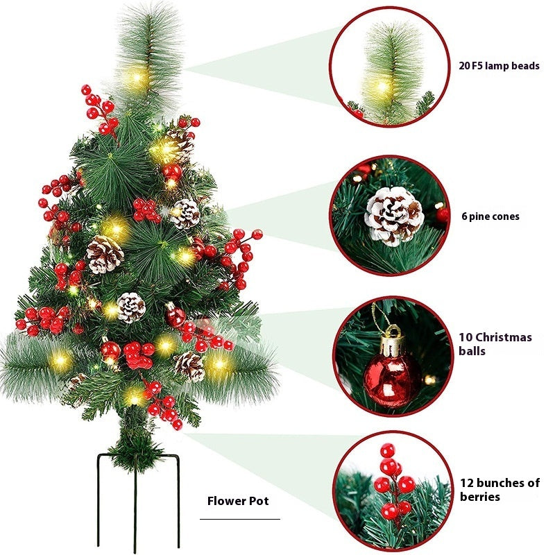 Solar Glow Christmas Tree Decor