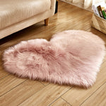 Plush Heart Shaped Carpet Non-Slip Mat Fluffy Rug Floor Mat Blanket Sofa Cushion Foot Pad Carpets For Living Room Home Decor