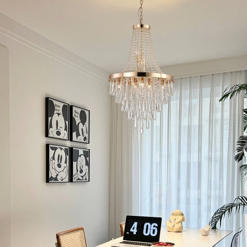 Golden Elegance Crystal Chandelier