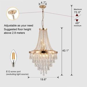 Golden Elegance Crystal Chandelier