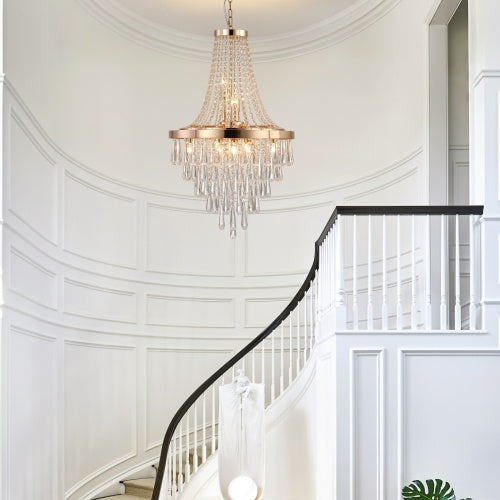 Golden Elegance Crystal Chandelier