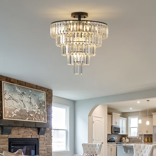 Charcoal Brilliance Crystal Chandelier