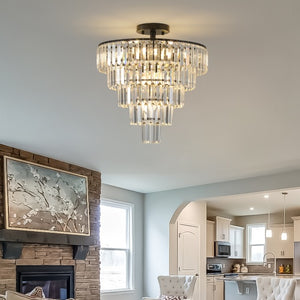 Charcoal Brilliance Crystal Chandelier