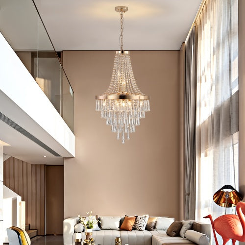 Golden Elegance Crystal Chandelier