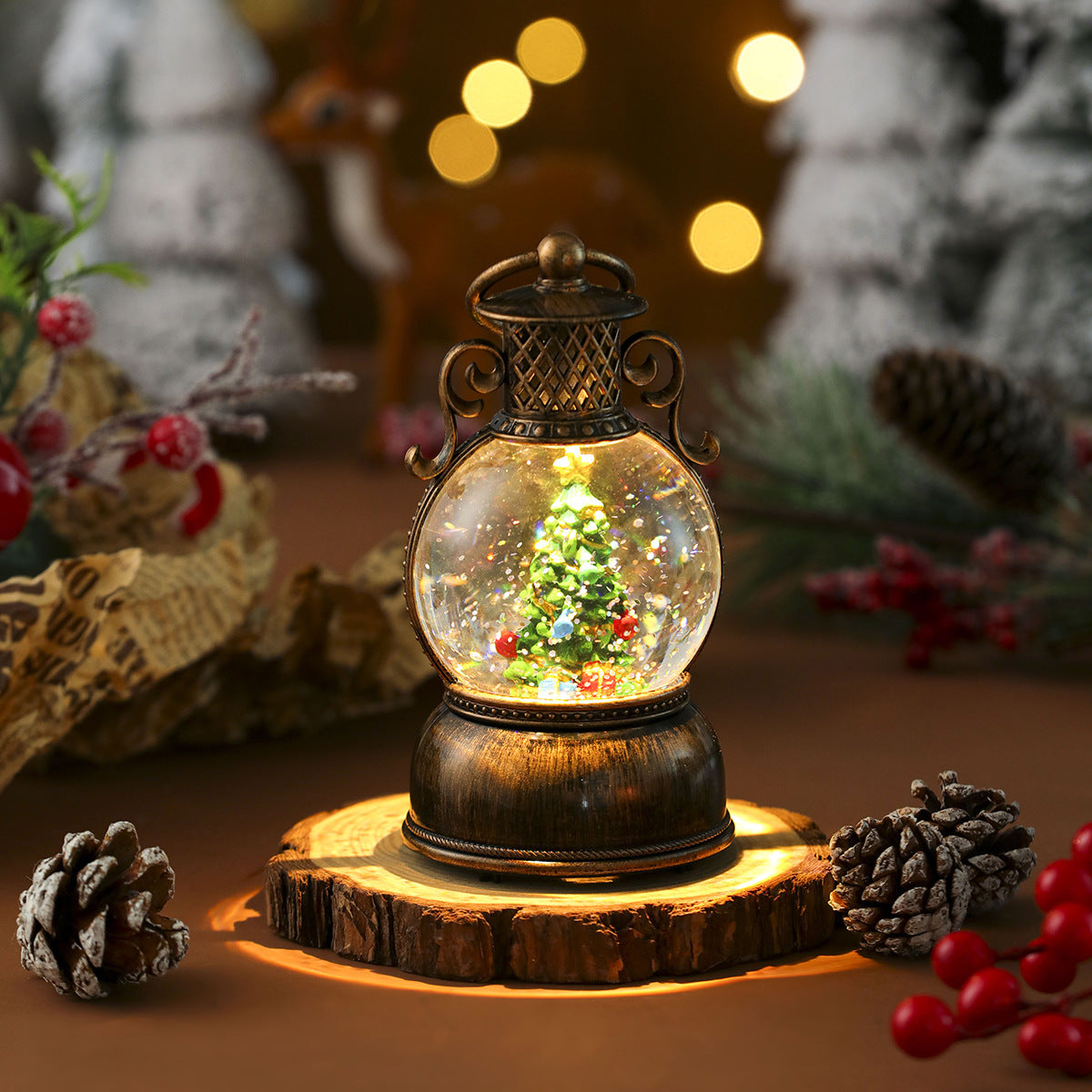 Snowy Glow Christmas Globe