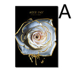 Golden Bloom Canvas Art